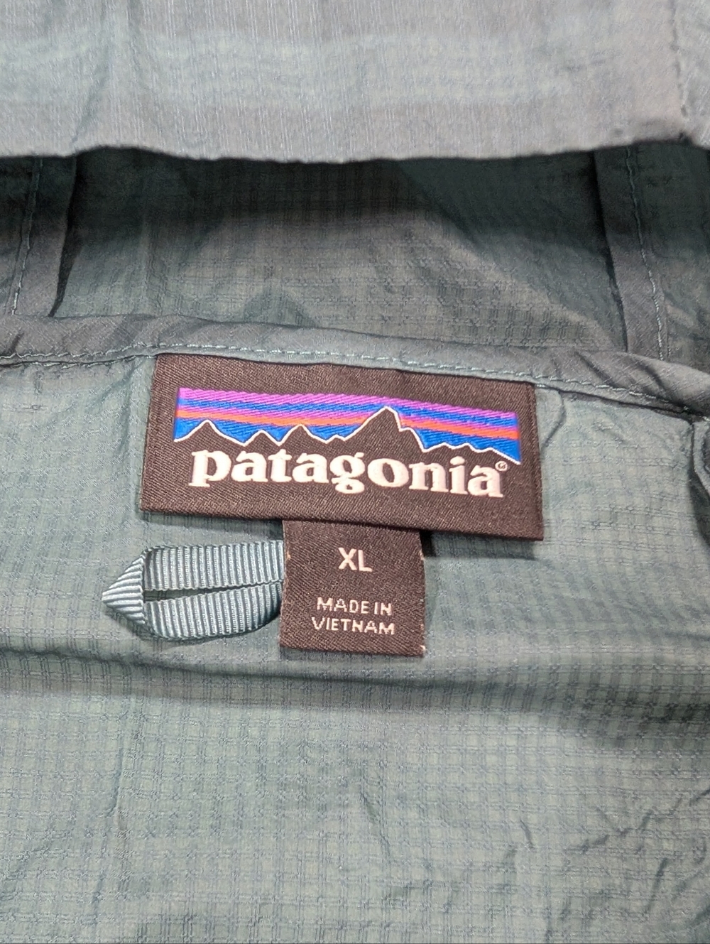 Patagonia Jacket Womens XL Green Teal Houdini Windbreaker Hood Light Packable - Picture 6 of 9